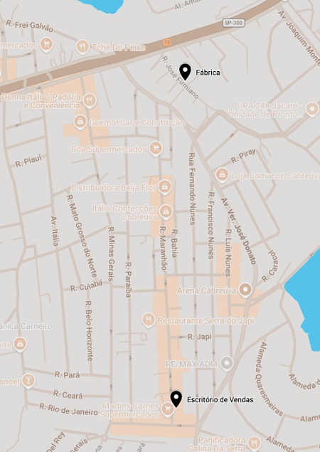 Localização da JH Lajes